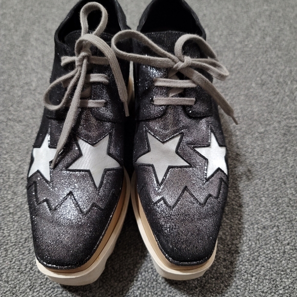 🌟Host Pick🌟Stella McCartney Elyse Stars Glitter Platform Snea - Picture 4 of 4